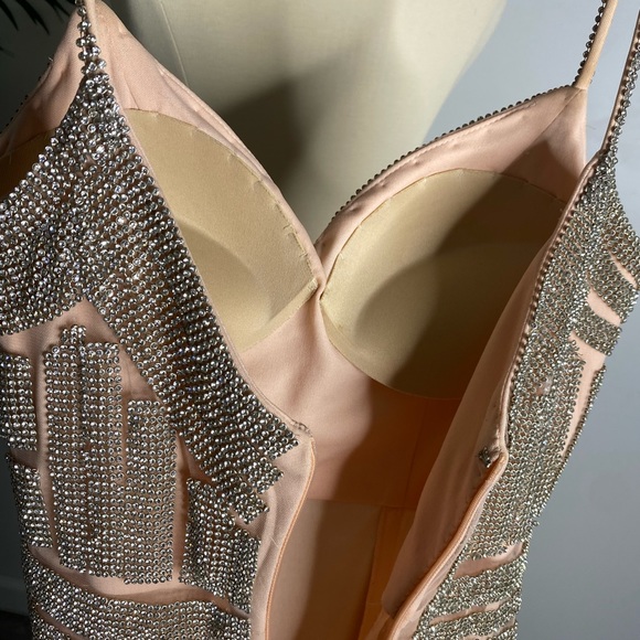 Diamond Nude Prom Dress - Picture 9 of 13